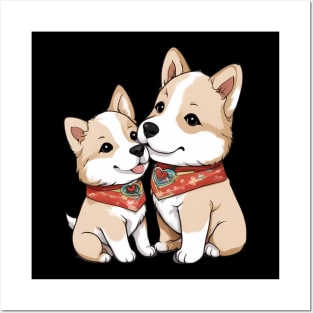 akita inu puppy Posters and Art